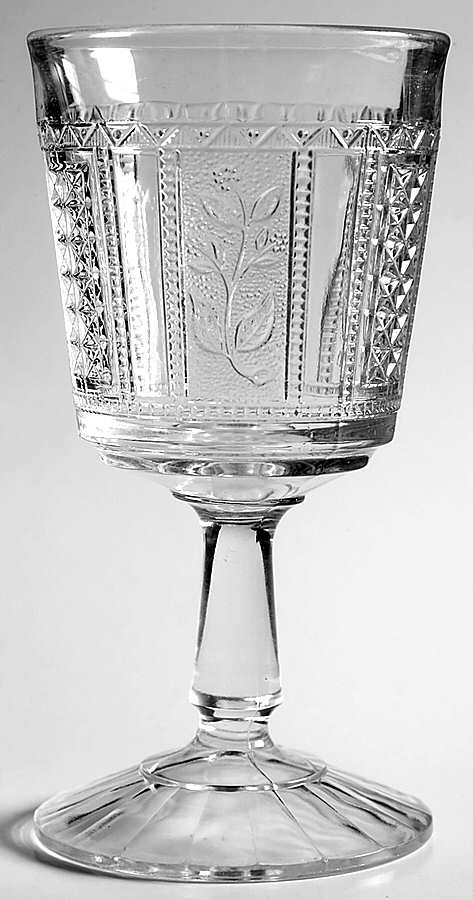 Panelled Forget Me Not Water Goblet by Bryce-1