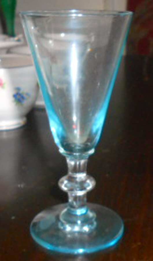 Wales Cerulean Blue Sherry Glass by Bryce-1
