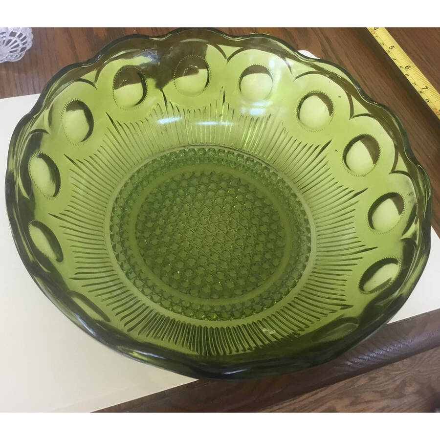St Genevieve Green 8" Round Bowl by Bartlett Collins-1