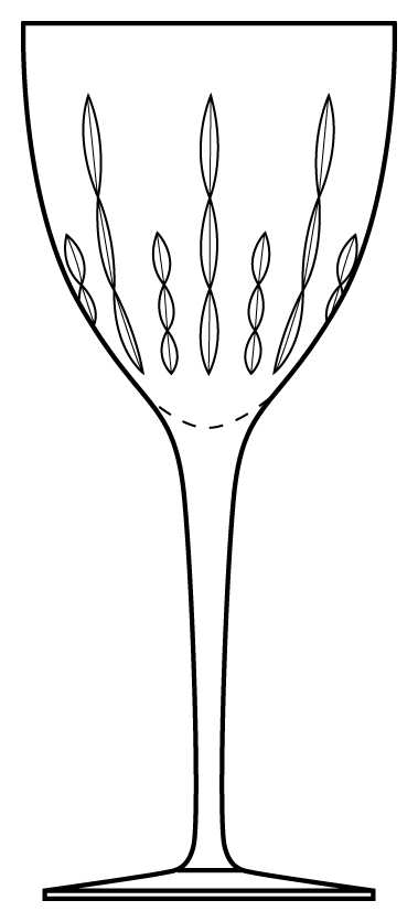 Ribbons Water Goblet by Block-1