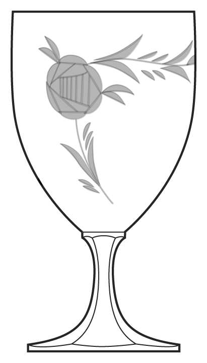 Blush Rose Water Goblet by Bavarian Crystal-1