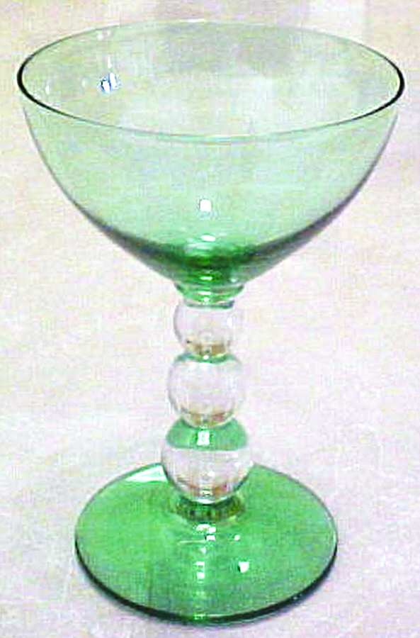 Aristocrat Green Champagne/Tall Sherbet by Bryce-1