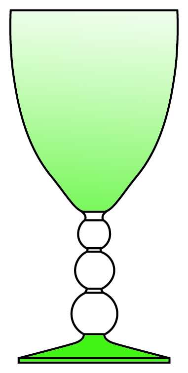 Aristocrat Green Water Goblet by Bryce-1