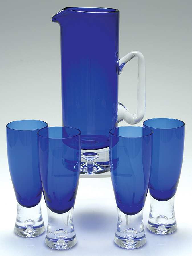 Stockholm (5 Piece) Beverage Set (Pitcher & 4 Goblets) by Block-1