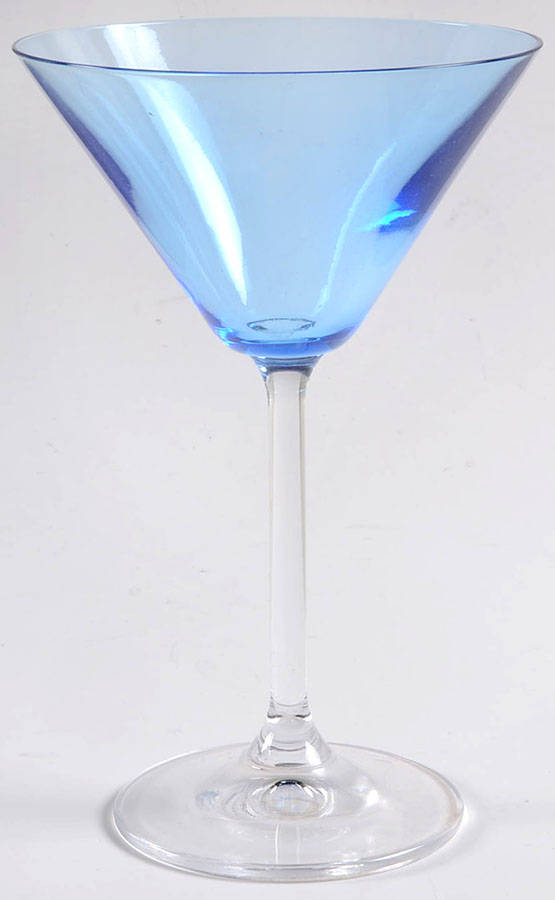 Plaza Blue Martini Glass by Block-1