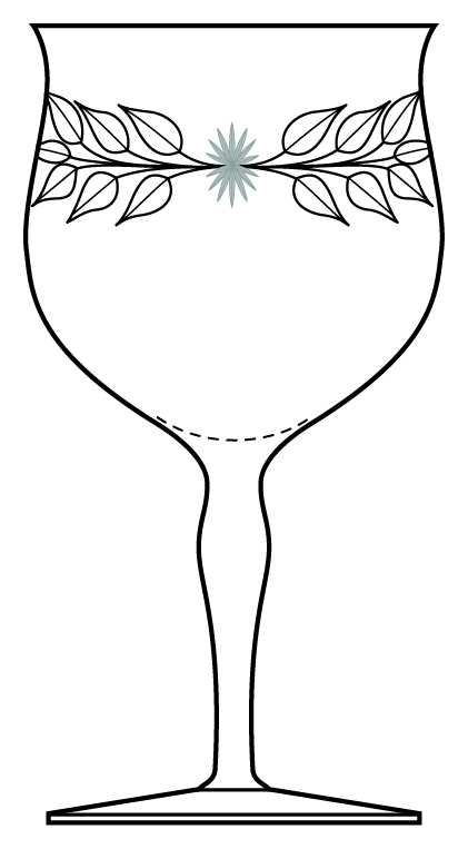 Cut 839-1-2 (Stem 350) Water Goblet by Bryce-1