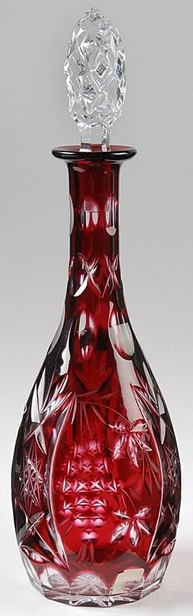 BEZ1 Various Colors Ruby Decanter & Stopper by Beyer-1