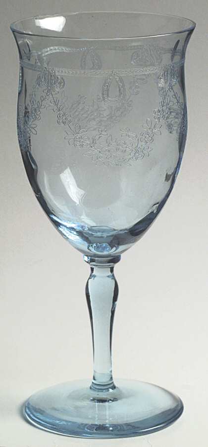 BRY6 Blue (Cerulean Blue) Water Goblet by Bryce-1