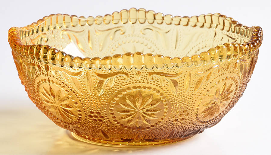 American Concord Amber Small Fruit Dessert Bowl by Brockway Glass Co.-1