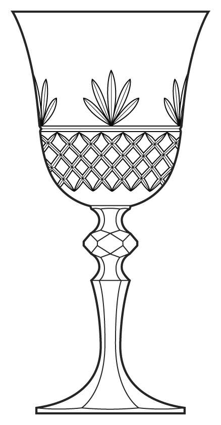 BOC32 Water Goblet by Bohemia Crystal-Crystalex-1