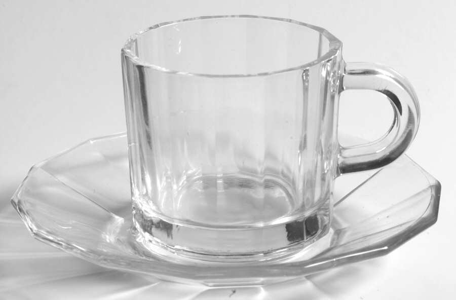Oxford Demitasse Cup & Saucer Set by Bormioli Rocco-1