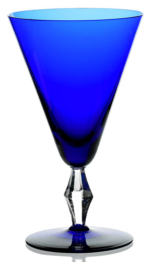 664 Cobalt Blue Water Goblet by Bryce-1