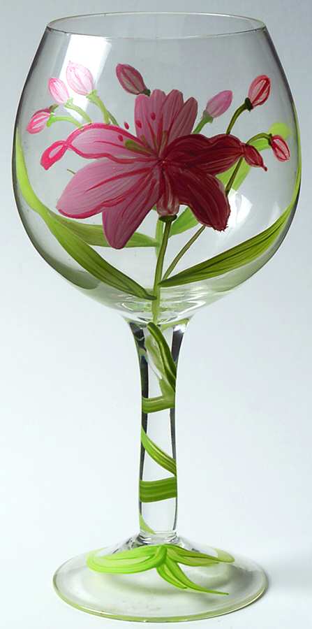 Tropical Lilies Water Goblet by Block-1