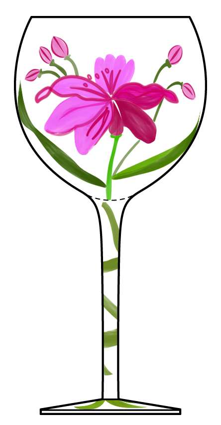 Tropical Lilies Balloon Wine by Block-1