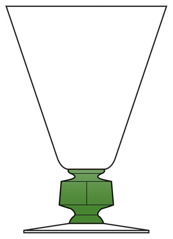 Wilmington Green (Stem 945, Green Stem) Water Goblet by Bryce-1