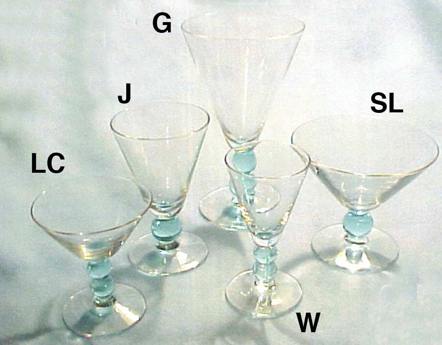 737 Cerulean Blue Water Goblet by Bryce-1