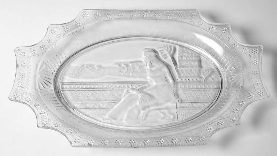 Egyptian 13" Oval Platter by Boston & Sandwich-1