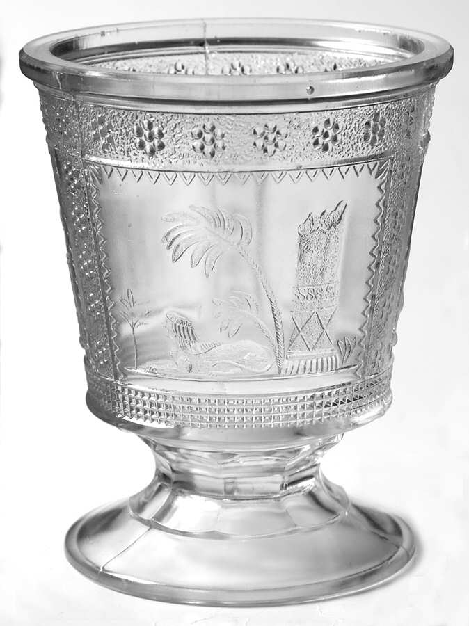 Egyptian Sugar Bowl W/Lip No Lid by Boston & Sandwich-1