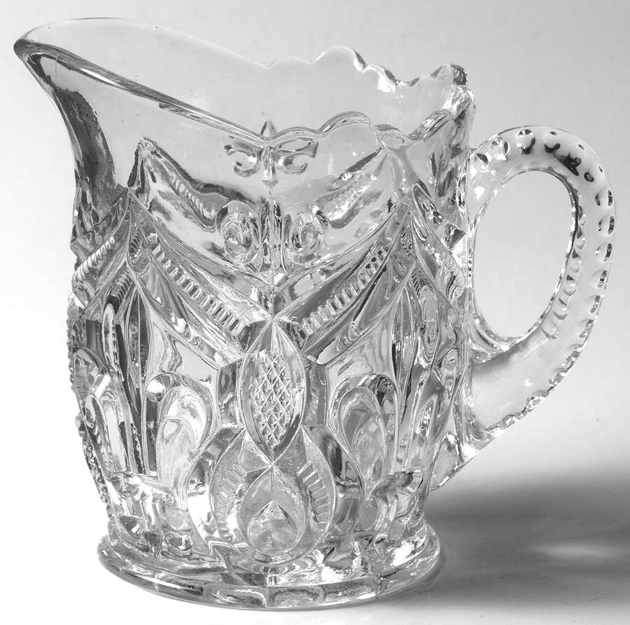 Arched Fleur De Lis Clear Creamer by Bryce-1