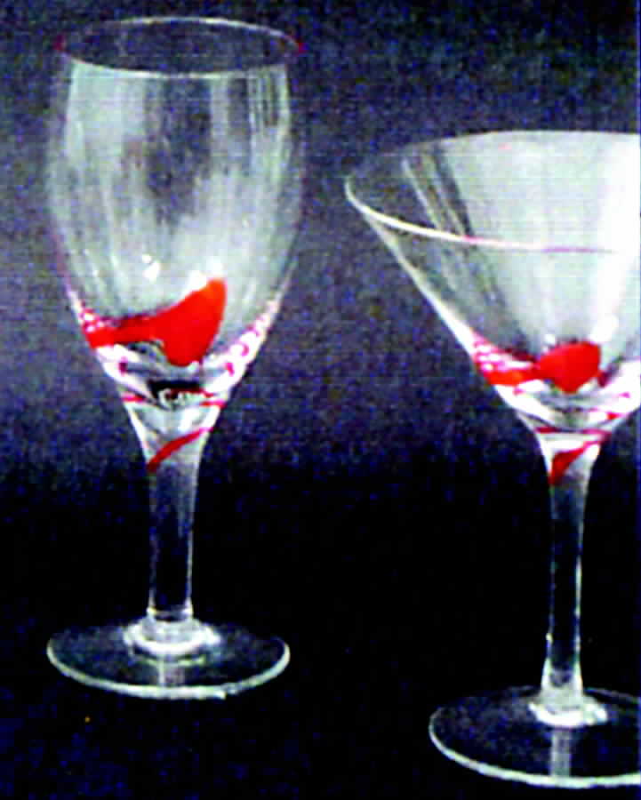 Manet Red Water Goblet by Block-1