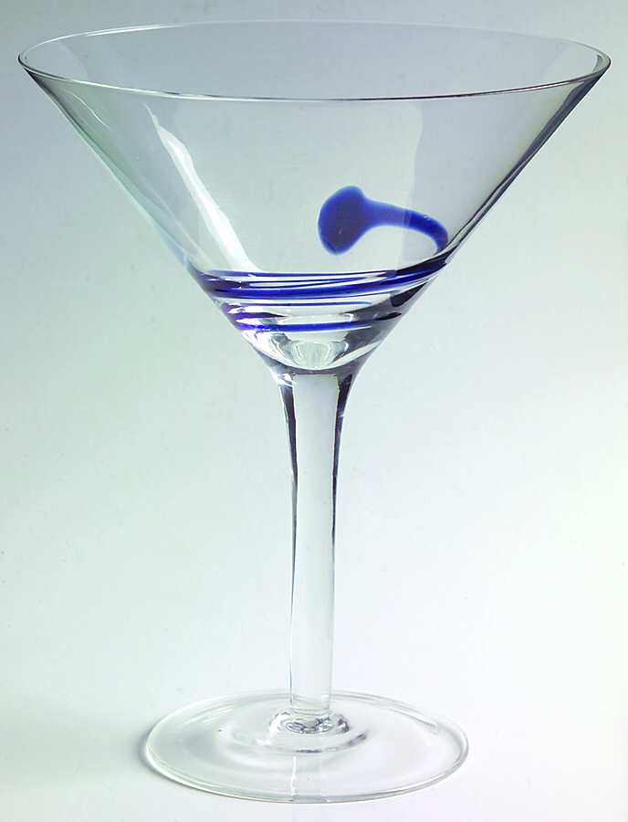 Manet Blue Martini Glass by Block-1