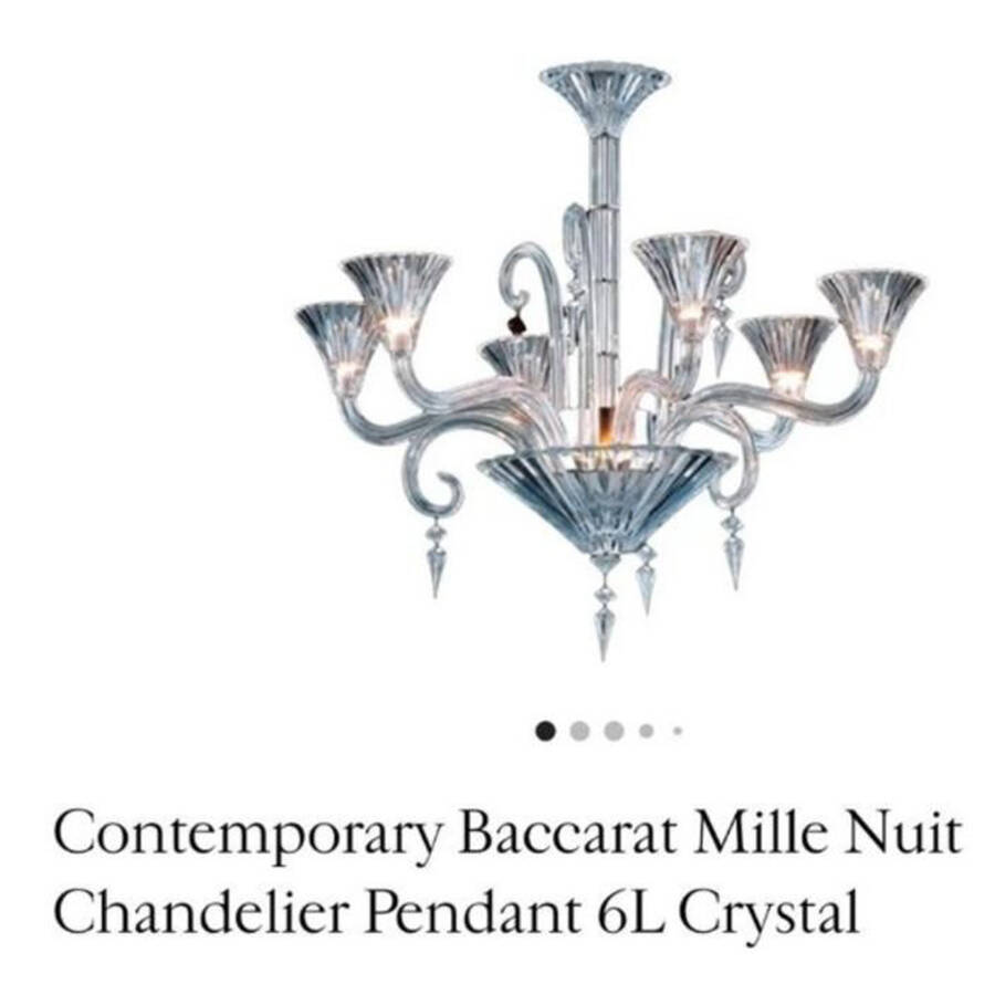 Mille Nuits 6 Arm Chandelier by Baccarat-1