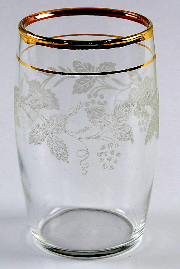 Decoration 806 Clear (Gold Trim) 12 Oz Flat Tumbler by Bartlett Collins-1