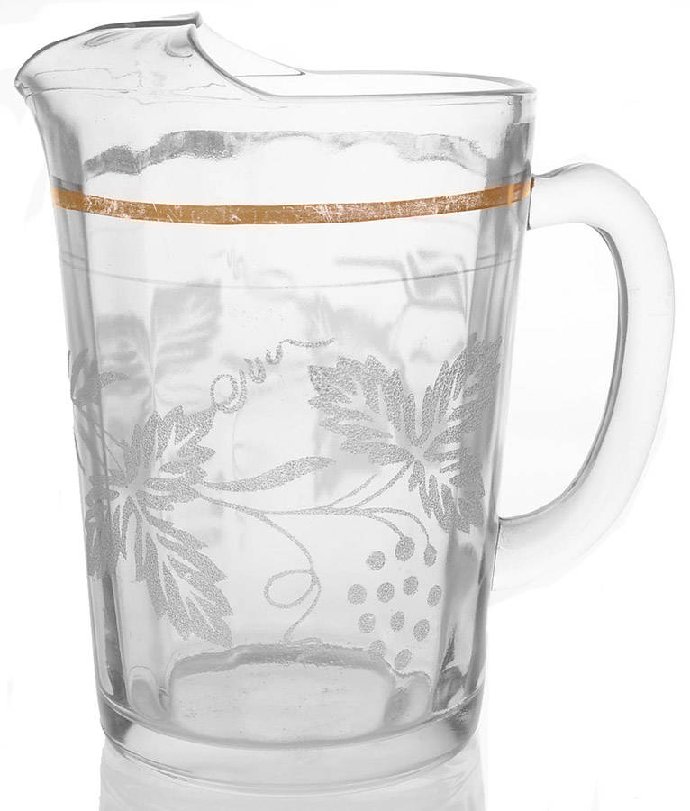 Decoration 806 Clear (Gold Trim) 24 Oz Ice Lip Pitcher by Bartlett Collins-1