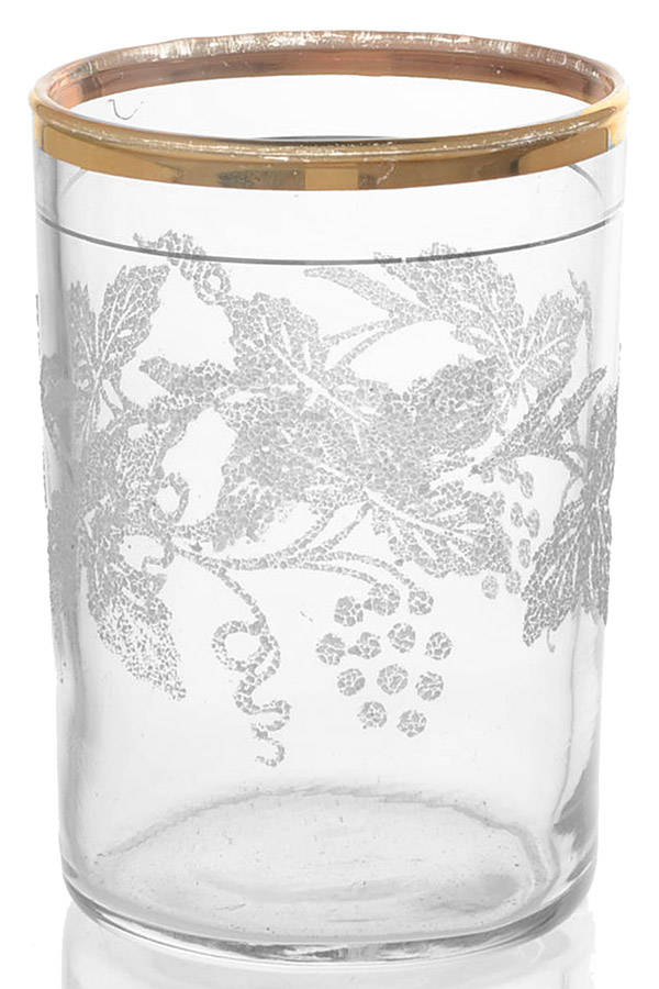 Decoration 806 Clear (Gold Trim) Flat Juice Glass by Bartlett Collins-1