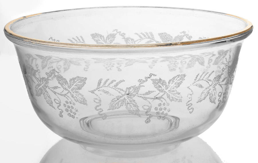 Decoration 806 Clear (Gold Trim) 8" Mixing Bowl by Bartlett Collins-1