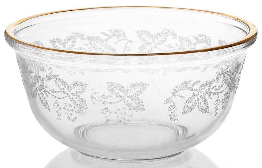 Decoration 806 Clear (Gold Trim) 4" Mixing Bowl by Bartlett Collins-1