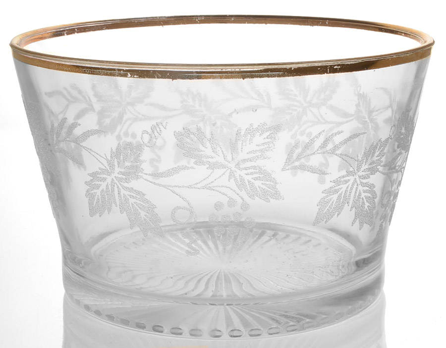 Decoration 806 Clear (Gold Trim) Ice Bucket by Bartlett Collins-1