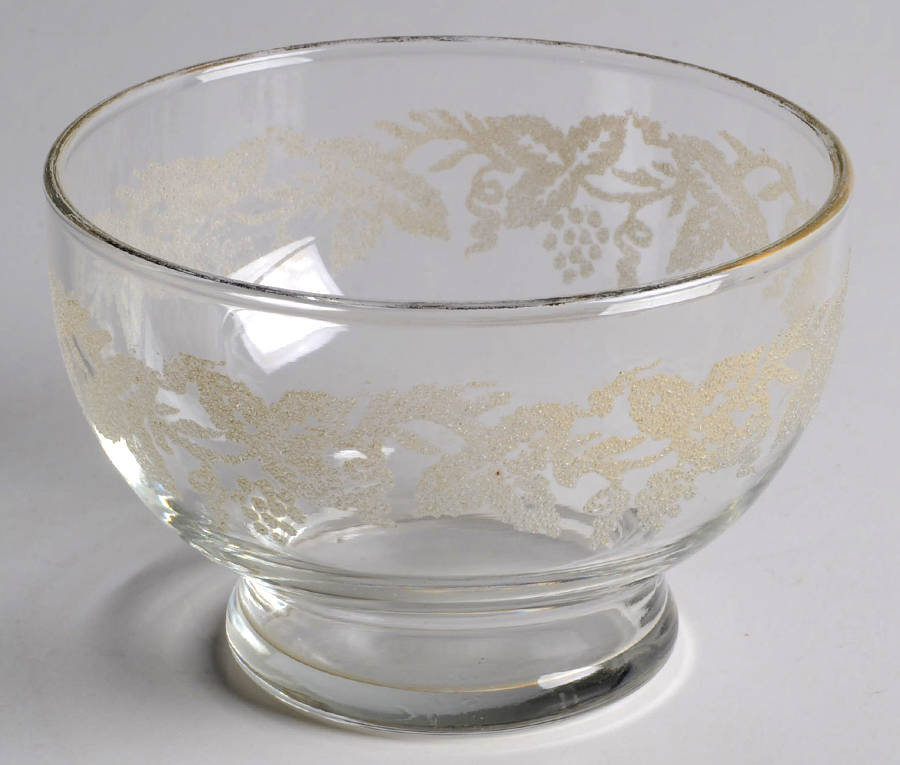 Decoration 806 Clear (Gold Trim) Footed Dessert by Bartlett Collins-1