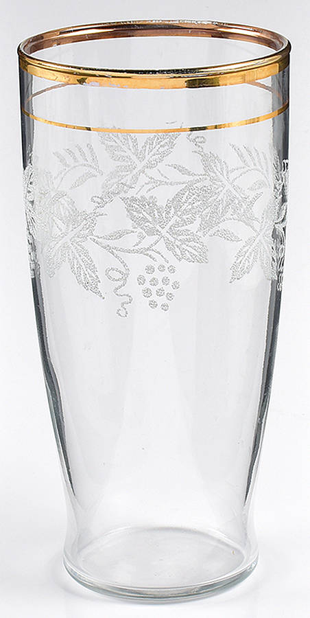 Decoration 806 Clear (Gold Trim) 19 Oz Flat Tumbler by Bartlett Collins-1