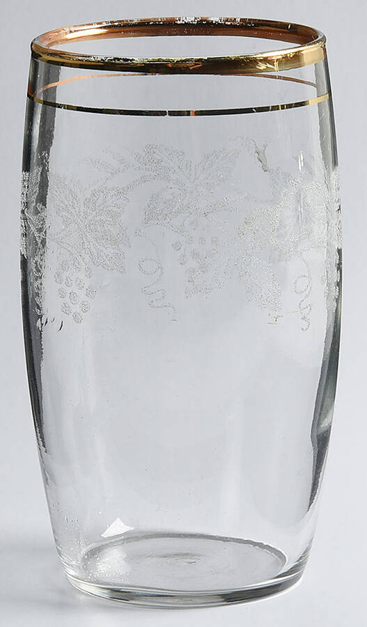 Decoration 806 Clear (Gold Trim) 18 Oz Flat Tumbler by Bartlett Collins-1