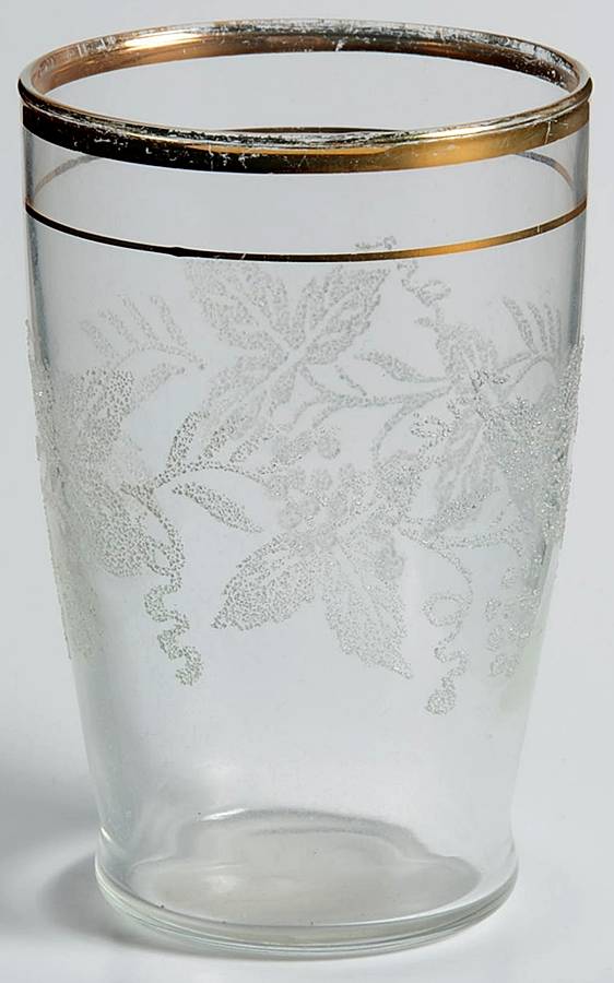 Decoration 806 Clear (Gold Trim) Flat Juice Glass by Bartlett Collins-1