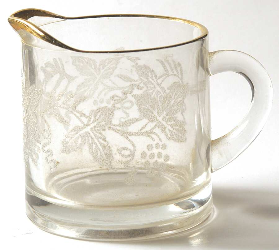 Decoration 806 Clear (Gold Trim) Creamer by Bartlett Collins-1