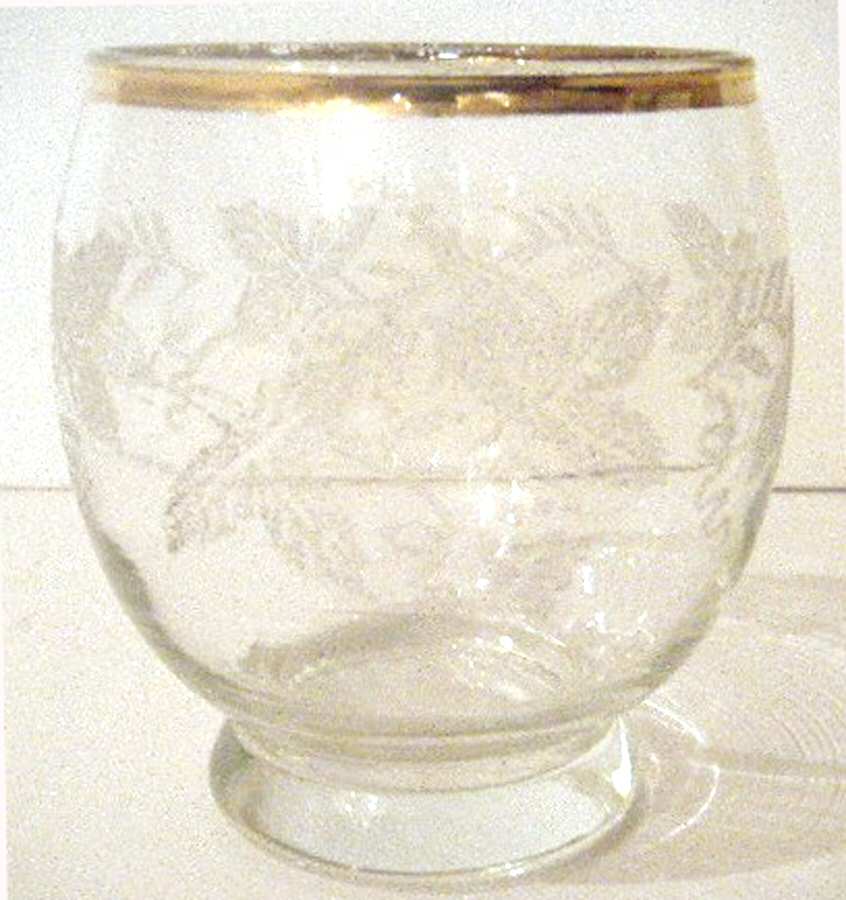 Decoration 806 Clear (Gold Trim) 9 Oz Flat Tumbler by Bartlett Collins-1