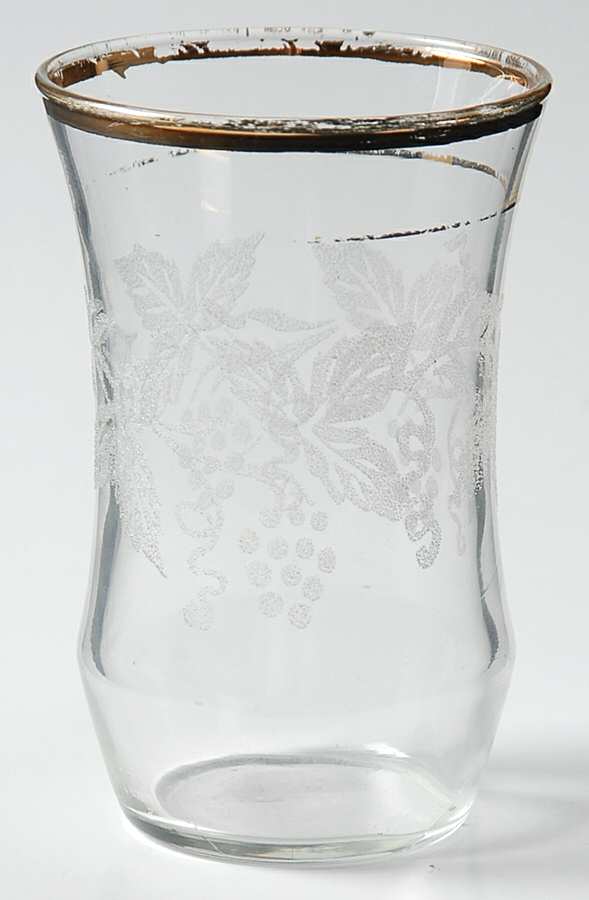 Decoration 806 Clear (Gold Trim) 5 Oz Flat Juice by Bartlett Collins-1