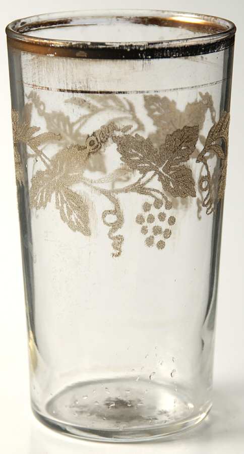 Decoration 806 Clear (Gold Trim) 8 Oz Flat Tumbler by Bartlett Collins-1