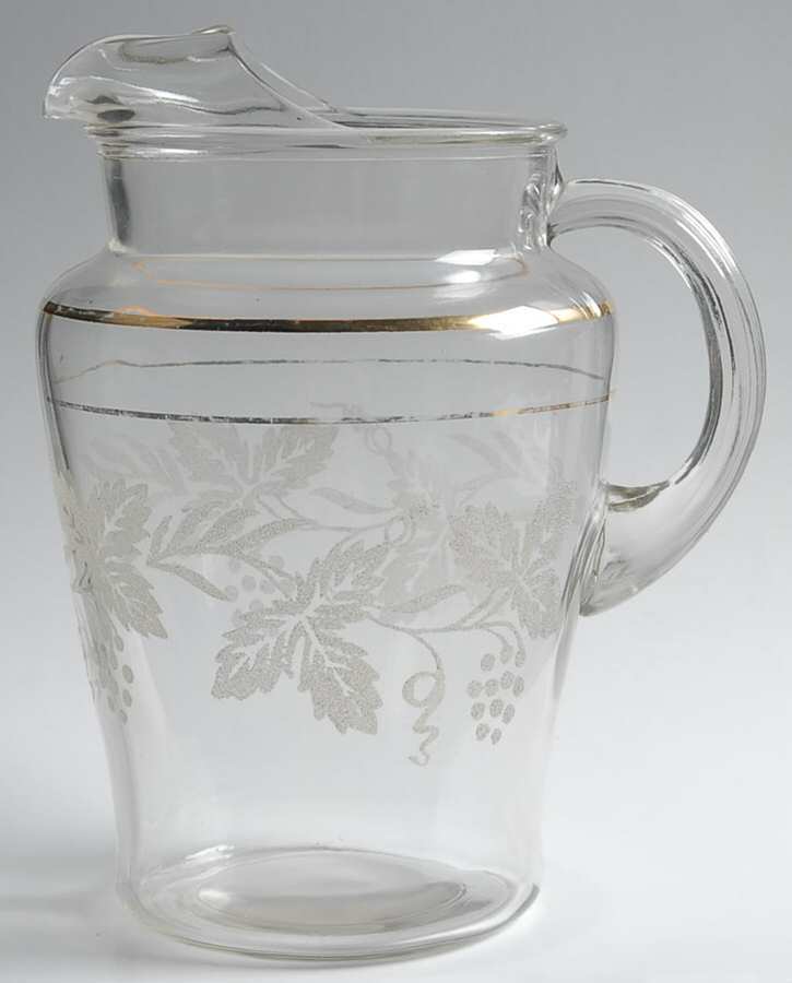 Decoration 806 Clear (Gold Trim) 72 Oz Ice Lip Pitcher by Bartlett Collins-1