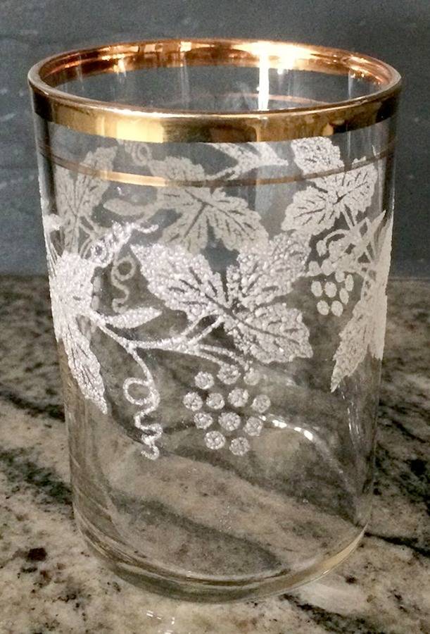 Decoration 806 Clear (Gold Trim) Flat Juice Glass by Bartlett Collins-1