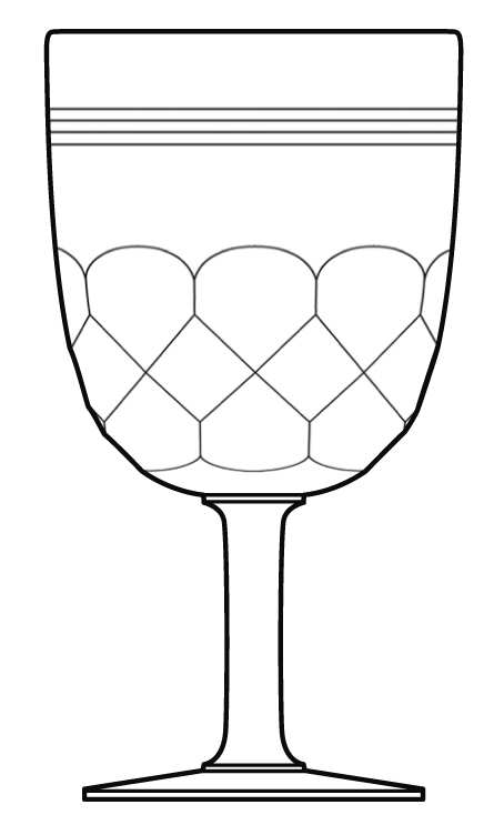 Ecailles & Filets Water Goblet by Baccarat-1