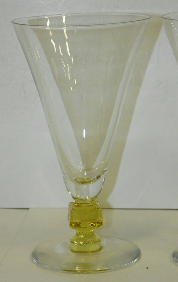 934 Yellow (Topaz) Water Goblet by Bryce-1