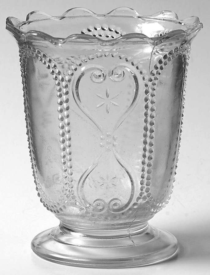 Beaded Oval and Scroll Clear Open Spooner by Bryce-1