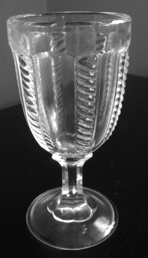 Cable Clear Water Goblet by Boston & Sandwich-1