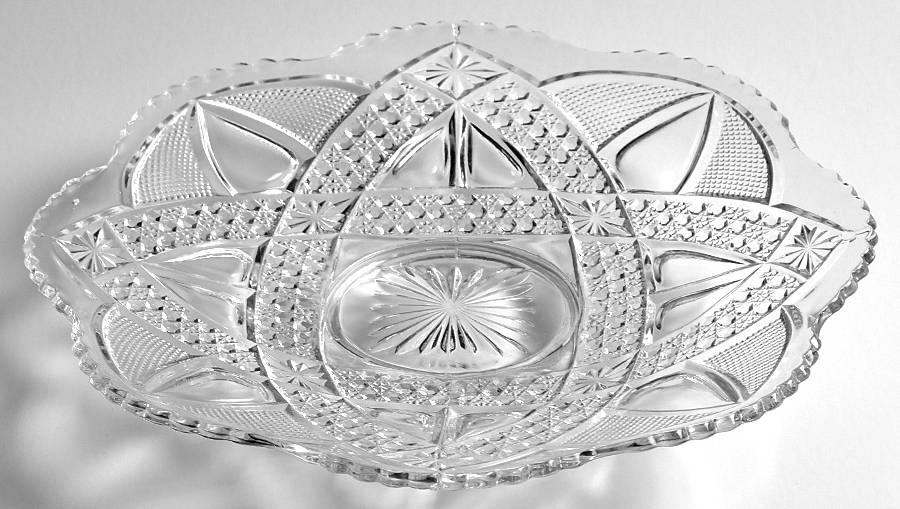 Twin Teardrops Clear Cookie Plate by Bryce-1