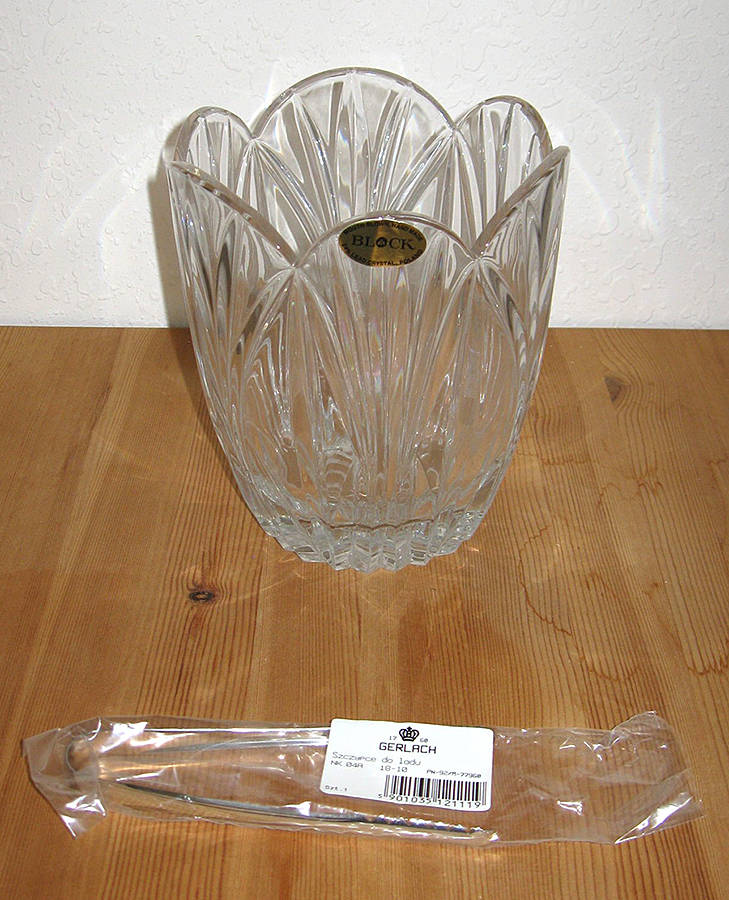 Wyndham Ice Bucket with Tongs by Block-1