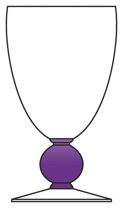 Contour Amethyst (Stem) Water Goblet by Bryce-1