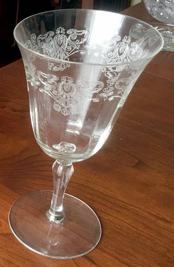 Etch 535-2 (Stem # Bry #15) Water Goblet by Bryce-1